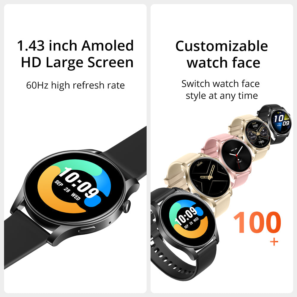 Colmi V73 smartklocka med stor AMOLED-skärm och anpassningsbara bakgrundsbilder