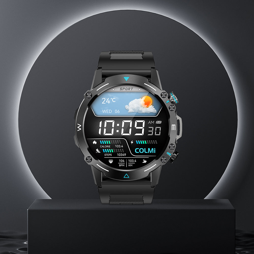 Colmi M42 smartklocka med AMOLED-skärm, tunn design, 100+ sportlägen och 10 dagars batteritid.