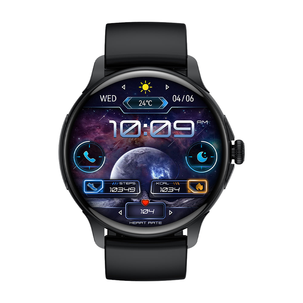 COLMI V72 Smartklocka Elegant AMOLED-skärm Fitnessspårning IP68 Vattentät Svart Framsida