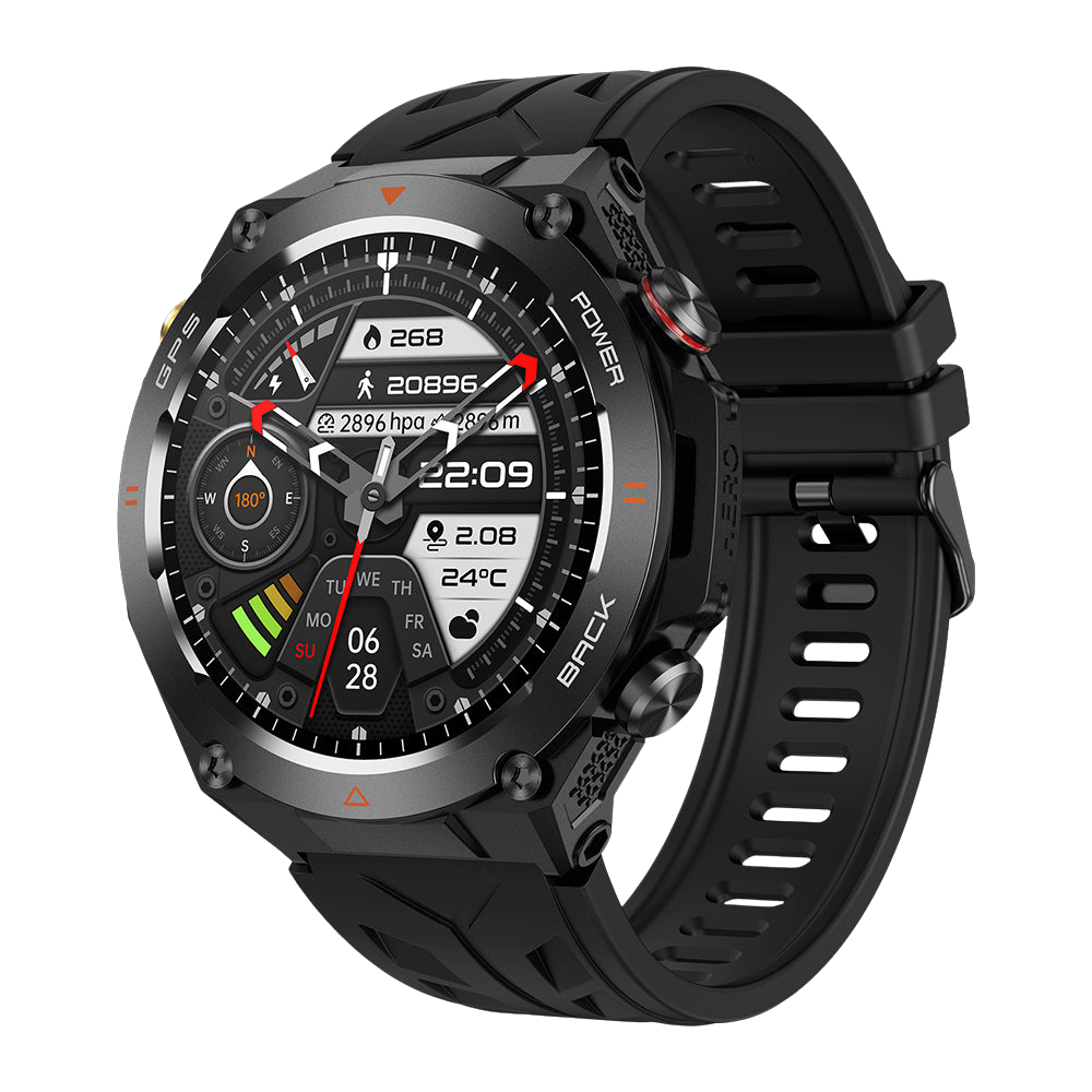 COLMI V75 GPS Smartklocka Robust Utomhus Fitness Tracker Svart